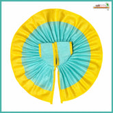 Coton Plain Sea Green & Yellow Laddu Gopal Poshak